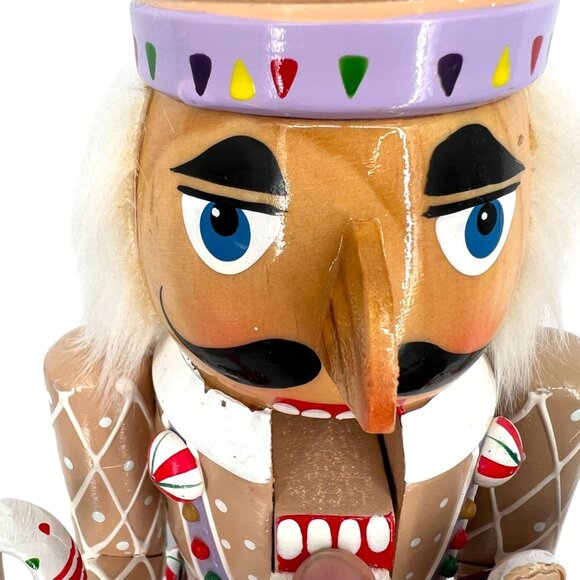 Kurt S. Adler Gingerbread 16" Nutcracker Candy Cane Gingerbread Details NIB - Picture 7 of 15